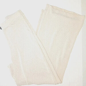 Stretch Rib Knit Wide Leg Pants